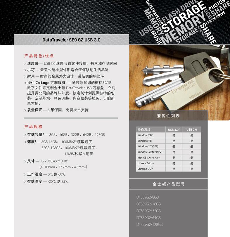 金士顿 dtse9g2 U盘 64g - 湘潭洪昆网络设备有限公司